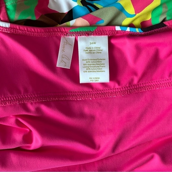 Anne Cole High Neck Key Hole Ruffled Straps One Piece Swimsuit Cabana Pa… - Picture 10 of 15